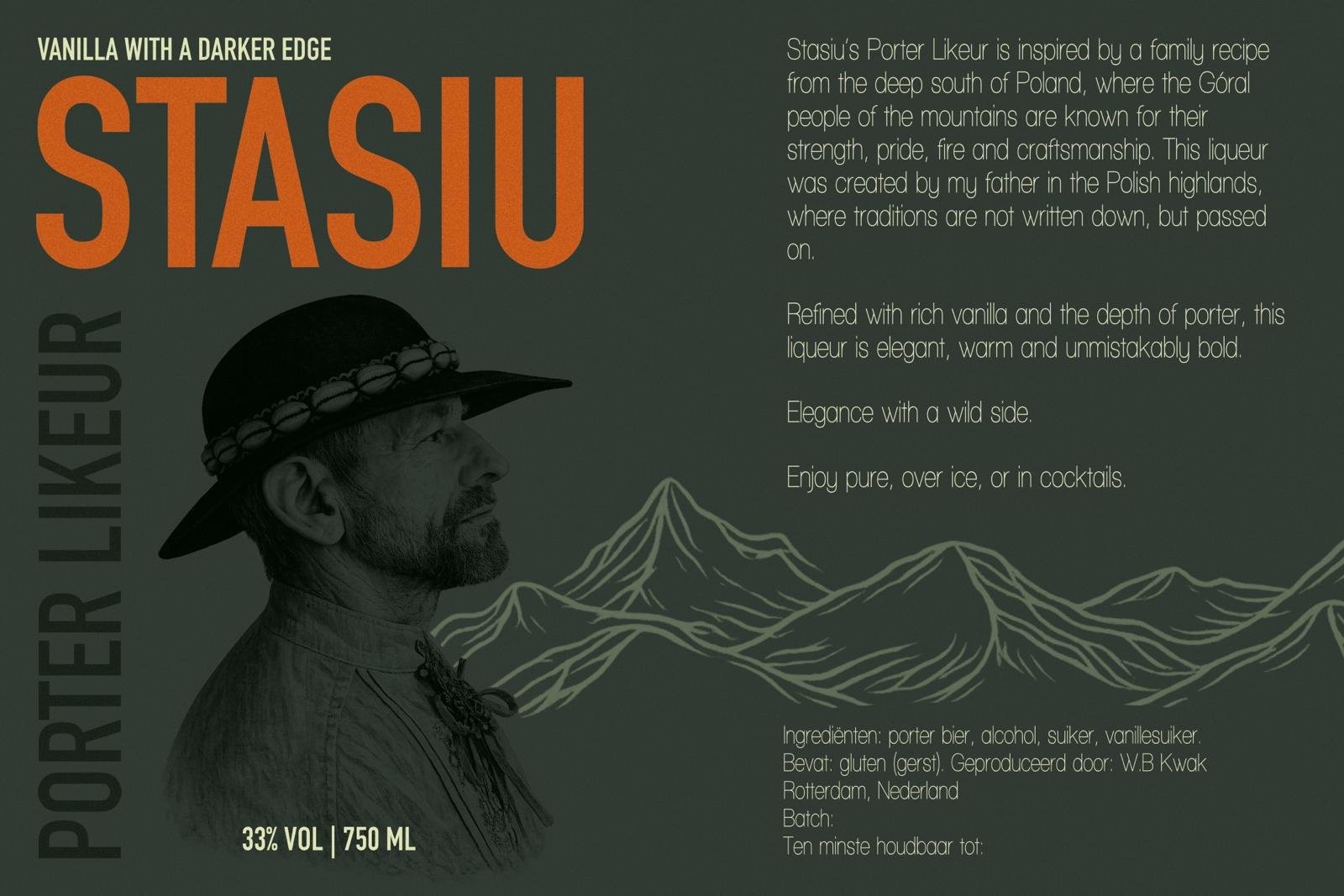 Stasiu's Porter Likeur label